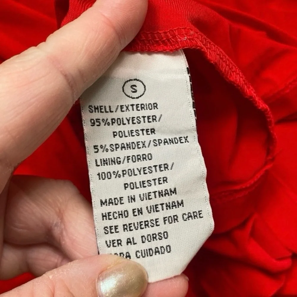 Shelby & Palmer Women's Red Halter Jersey Wide Leg Pant Jumpsuit Size Small Glam - Picture 9 of 14